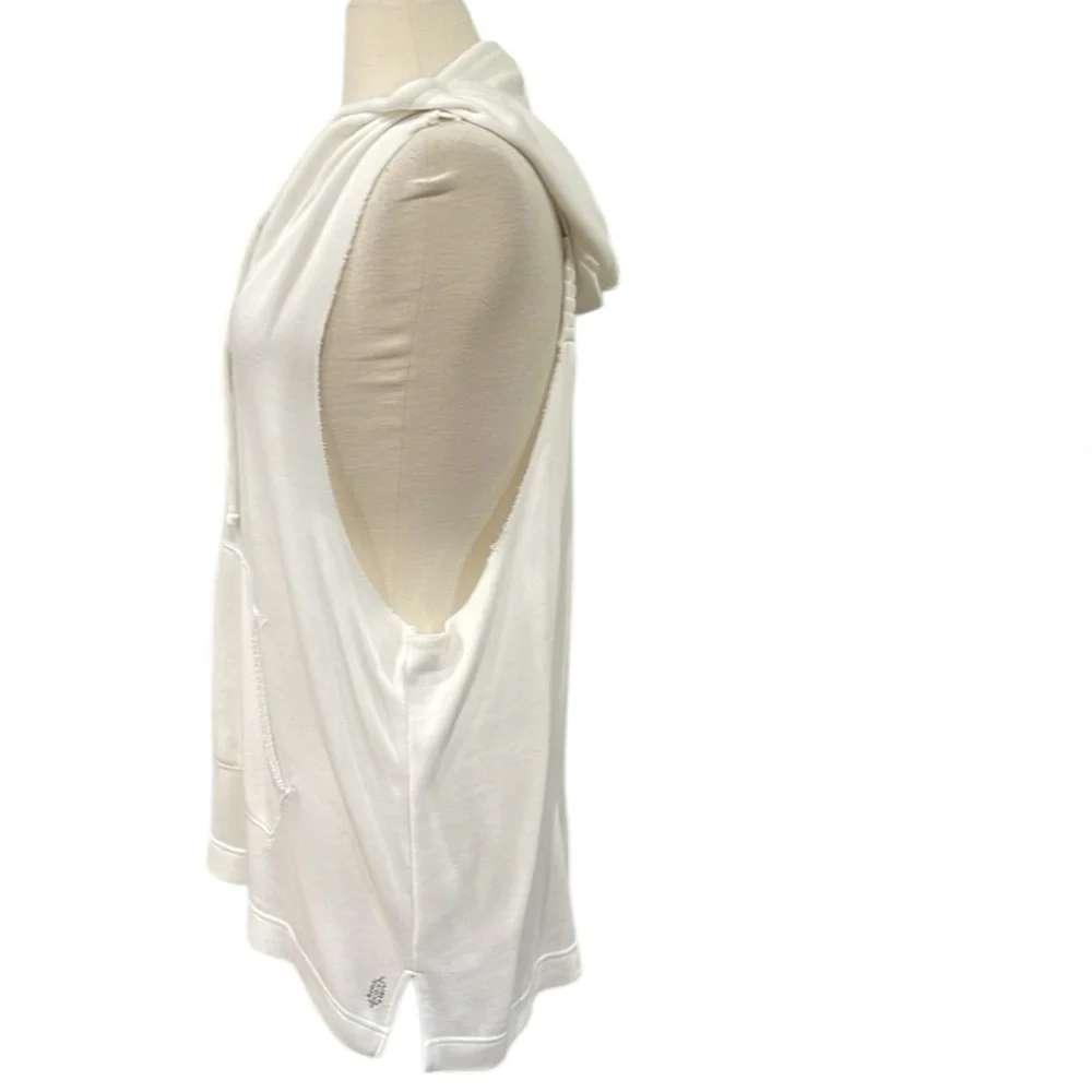 Free People Movement Tulum Hoodie Tank Top SZ S White